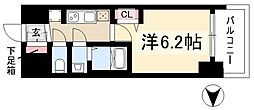プレサンス栄フロント 1Kの間取図画像