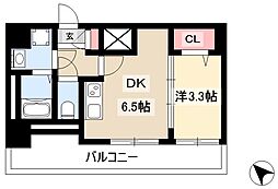 アステリ鶴舞エーナ 1Kの間取図画像