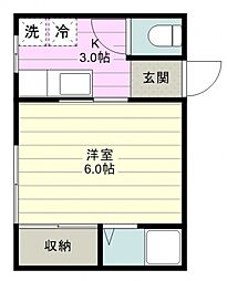 ボスコ・フェリーチェ 1Kの間取図画像