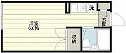 コーポデュプル2 ワンルームの間取図画像