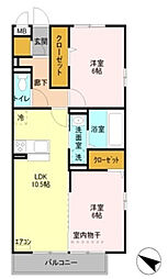 グランメール 2LDKの間取図画像