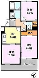 ニュースターフィールド 3DKの間取図画像
