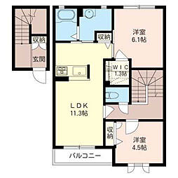 K.Sグランメール2 2LDKの間取図画像