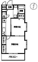 アグリふじみ野 2Kの間取図画像