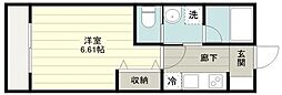 JH Luce ふじみ野 1Kの間取図画像