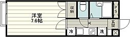 アムール上福岡 1Kの間取図画像