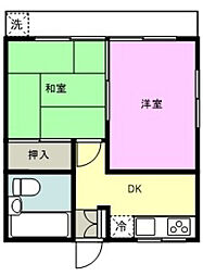 スピードハイツ 2DKの間取図画像