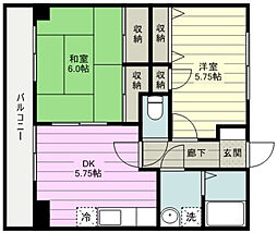 アルスールふじみ野 2DKの間取図画像