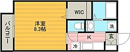 エクセレントふじみ野 1Kの間取図画像