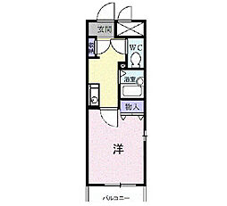 エレガンラルジュ 1Kの間取図画像