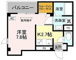 LUSSO VITA 301 1Kの間取図画像