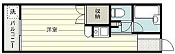 セイコーガーデンふじみ野 ワンルームの間取図画像