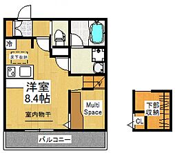 My Style vintage みずほ台 1階ワンルームの間取り