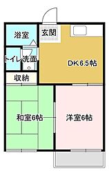 フレグランス美坂B 2DKの間取図画像