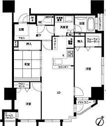 アメックス赤坂門タワー 3LDKの間取図画像