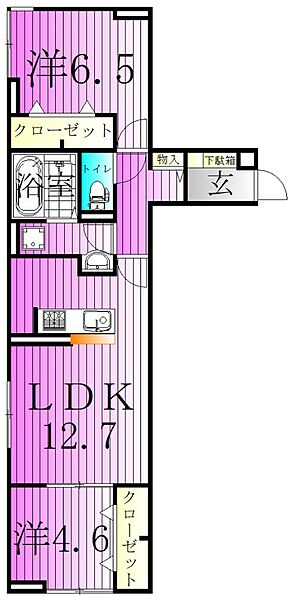 東京都足立区保木間２丁目(賃貸アパート2LDK・1階・59.00㎡)の写真 その2