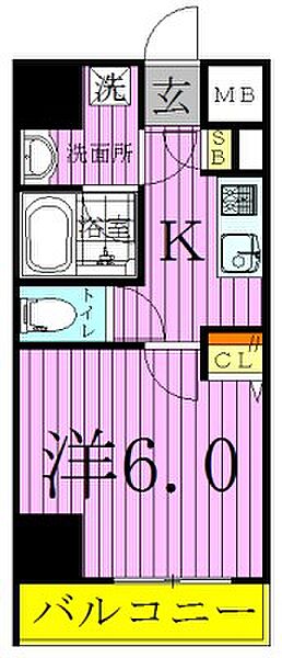 東京都足立区西新井本町２丁目(賃貸マンション1K・4階・22.11㎡)の写真 その2