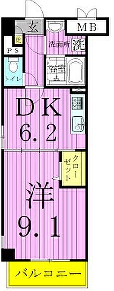 サウスイースト ｜東京都足立区足立２丁目(賃貸マンション1DK・3階・37.51㎡)の写真 その2
