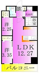 GRAN PASEO 谷在家 2階2LDKの間取り