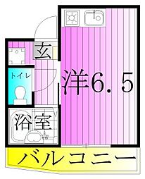 JR常磐線 北千住駅 徒歩10分の賃貸アパート 3階ワンルームの間取り