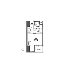 ニューシティアパートメンツ南千住 5階1Kの間取り