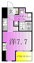 ニューシティアパートメンツ南千住 5階1Kの間取り