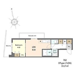 S-RESIDENCE北綾瀬awesome 7階