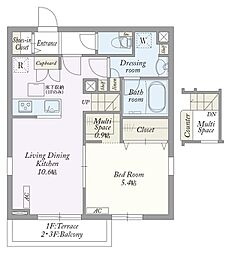 My Syle Vintage 柏あけぼの 1LDKの間取図画像