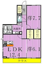 RSA3 2LDKの間取図画像