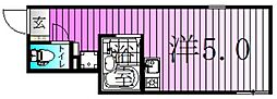 Reberty北千住 ワンルームの間取図画像