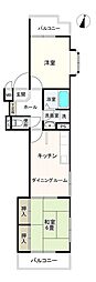 グリーンパーク第7綾瀬 2DKの間取図画像