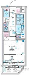 GENOVIA竹ノ塚 1DKの間取図画像