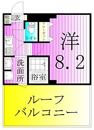 クレストコート綾瀬 1Kの間取図画像
