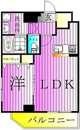 ジェノヴィア北千住 1LDKの間取図画像