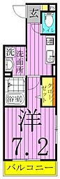 ソレアード 1Kの間取図画像
