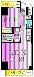 プレジオ西新井 1LDKの間取図画像