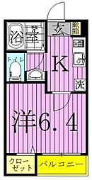 Dona北千住 1Kの間取図画像