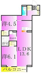 グラナーデ八潮 2LDKの間取図画像