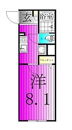 リーリオ堀切 1Kの間取図画像
