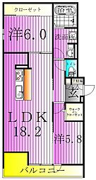 ノーブルヴィラ 2LDKの間取図画像