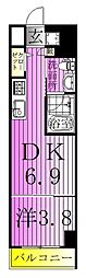 スパシエ千住大橋 1DKの間取図画像