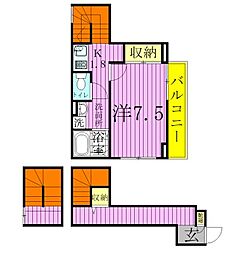 ネオコーポフロラ1 1Kの間取図画像