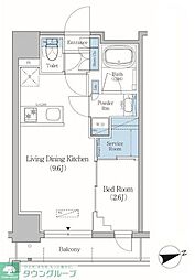 東京メトロ日比谷線 入谷駅 徒歩5分の賃貸マンション 8階1SLDKの間取り