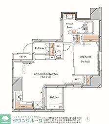JR山手線 上野駅 徒歩5分の賃貸マンション 5階1LDKの間取り