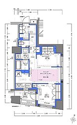ディームス大手町ノース 10階2LDKの間取り