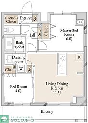 JR総武線 錦糸町駅 徒歩9分の賃貸マンション 5階2LDKの間取り