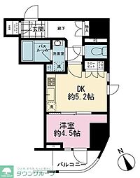 都営大江戸線 蔵前駅 徒歩2分の賃貸マンション 3階1DKの間取り