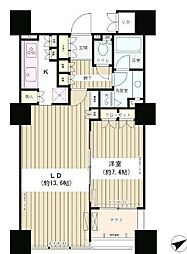エンブレムコート明石町 11階1LDKの間取り