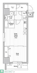 アーバンパーク三ノ輪II 9階1LDKの間取り
