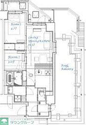 スプランディッド大島 7階2LDKの間取り